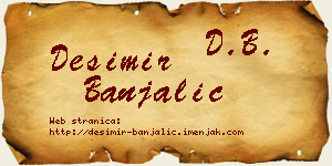 Desimir Banjalić vizit kartica
